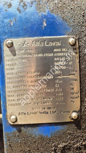 Alfa Laval MAB 103 Oil Separator
